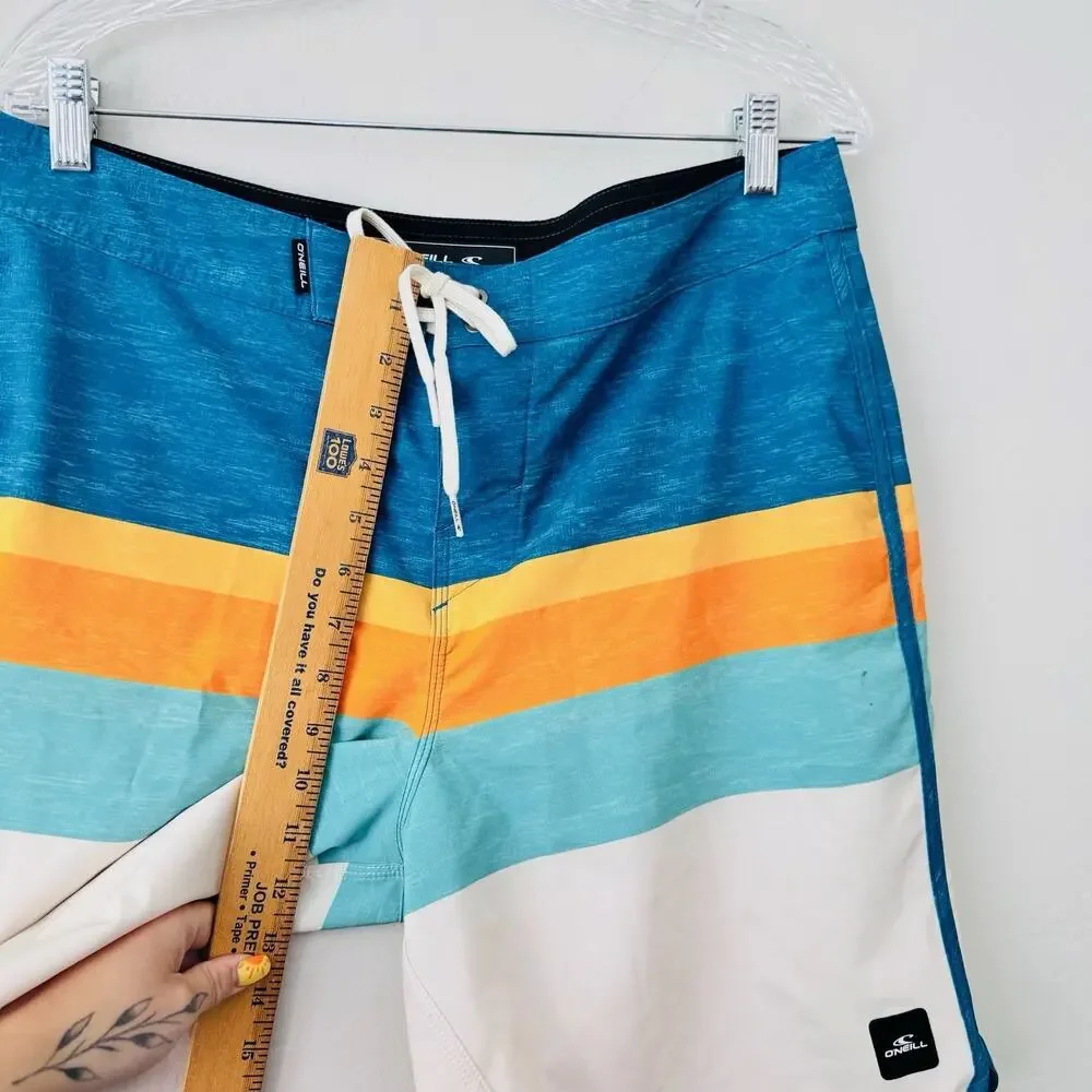 O’neill Blue And Orange Board Shorts Men’s Size 34